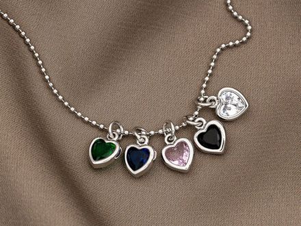 Подвеска Сердце-mini с кристаллом, 8,3мм