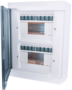 Бокс с прозрачной крышкой ЩРН-П-16 для наружной уст.16-х модульных устройств 730-2000-016