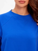 Туника оверсайз ассиметричная синий