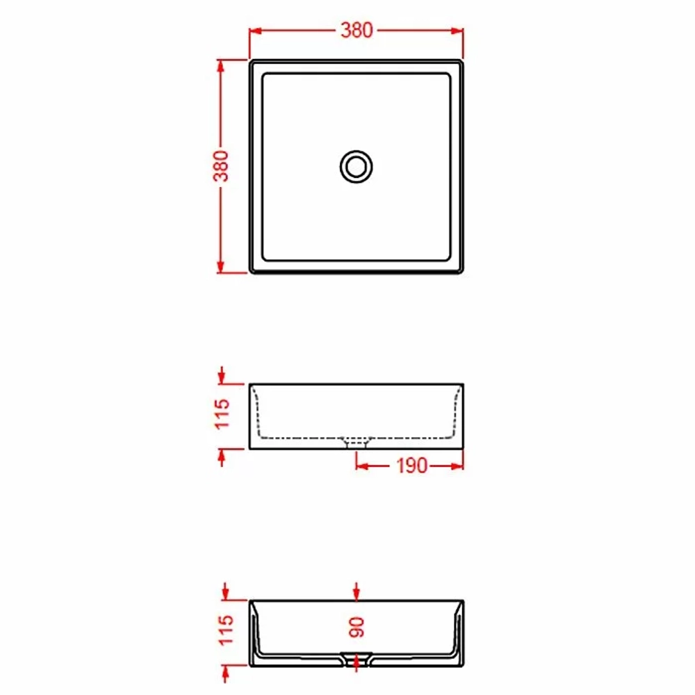 Раковина накладная Artceram Scalino 38 SCL001 22 00 Cream