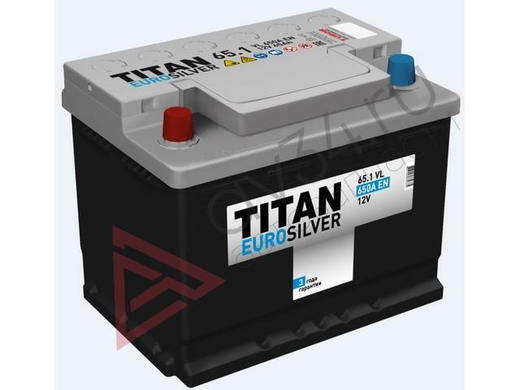 65 А.ч. Titan Euro Silver пр. пол., 620 A/EN (242x175x190) Аккумулятор(64138)
