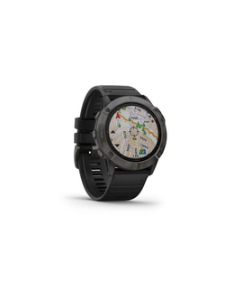Garmin Fenix 6X Sapphire серый DLC с силиконовым ремешком (010-02157-11)