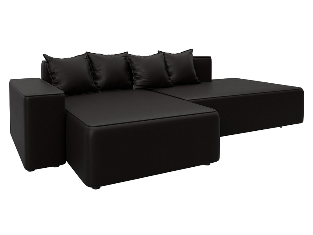 Диван угловой Лига-079 угол левый ЭКОКОЖА GRIFON 12 коричневый