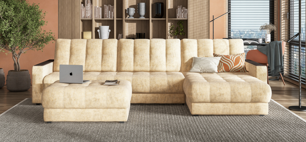 Босс пуф Велюр Роял шампань