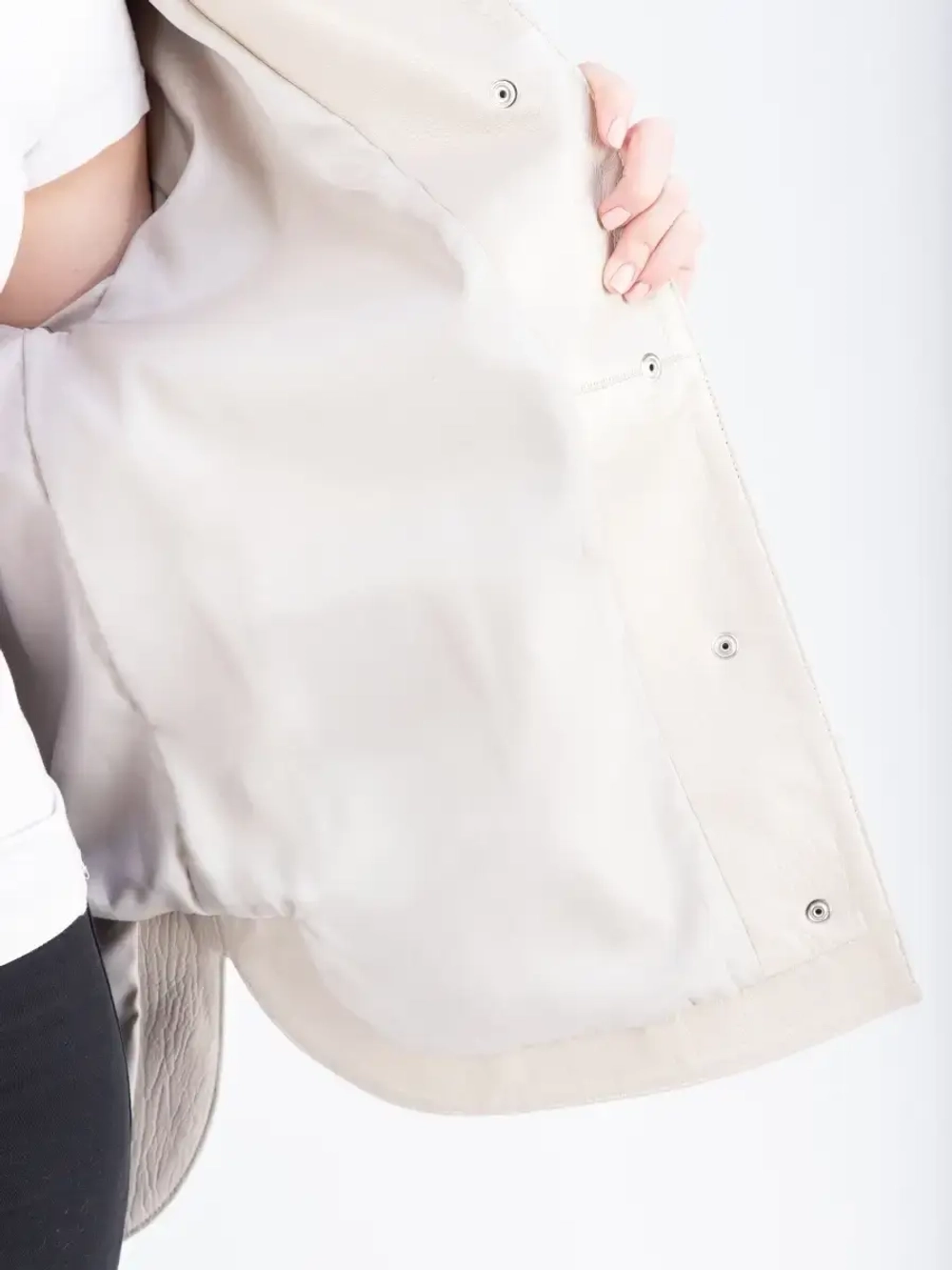 Куртка женская кожаная  оверсайз рубашка