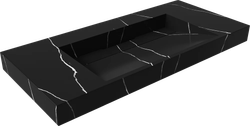 Раковина-столешница 100х45 см Armadi Art FLAT NERO MARQUINA 859-100-NM