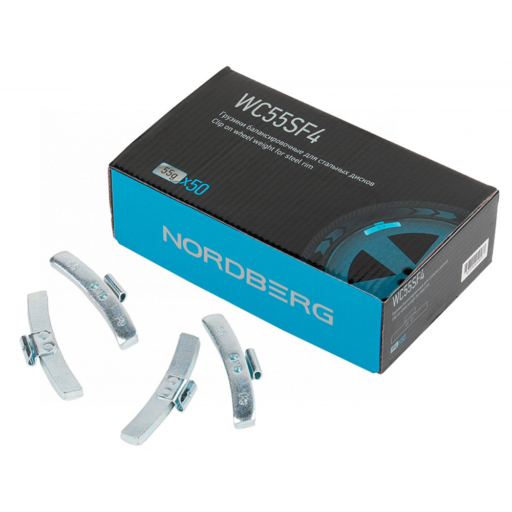 NORDBERG (WC55SF4) Грузики балансировочные для стальных дисков Fe 55 г, 50 шт