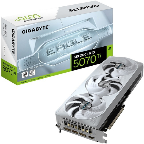 Видеокарта GIGABYTE GeForce RTX 5070 Ti EAGLE ICE SFF OC 16GB (GV-N507TEAGLEOC ICE-16GD)