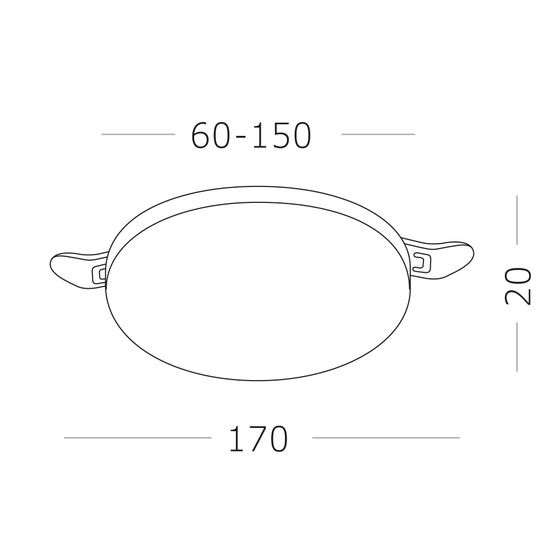 ST700.548.22 Св-к встр. Белый LED 1*22W 4000K 1 890Lm Ra80 180° IP44 D170xH20 85-265V Встраиваемые светильники