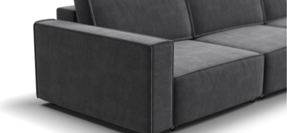 Угловой диван BOSS SOFT MODOOL MAX Вельвет CORD графит