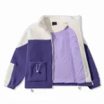 Куртка Ymkashix Furry Big Logo HTF белая/фиолетовая