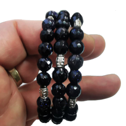 Браслет "Пружинка" авантюрин синий