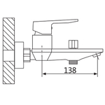 Смеситель для ванны Oute T19 T1902