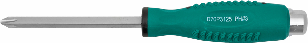 D70P3125 Отвертка стержневая крестовая, ударная, силовая под ключ, PH3х125