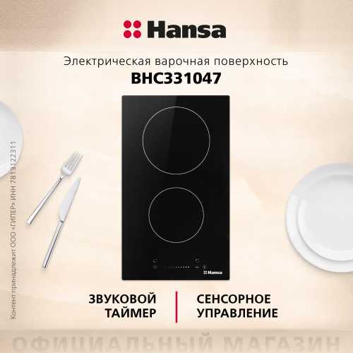 Комплект техники: Электрическая панель Hansa BHC331047 + Духовой шкаф Hansa BOES68433