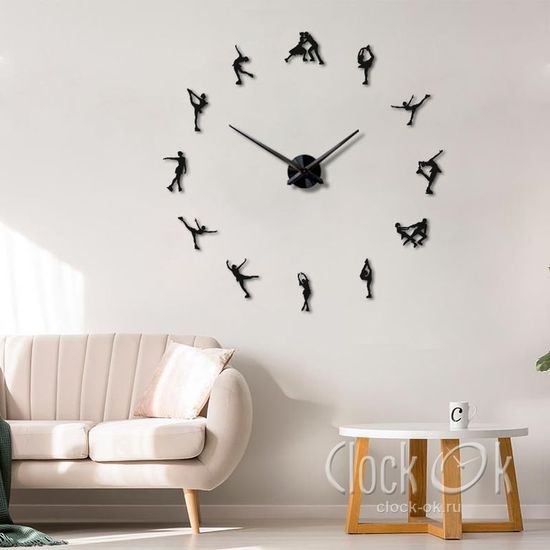 Настенные 3D часы Фигурное катание