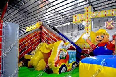 Коммерческий надувной батут "Строители"