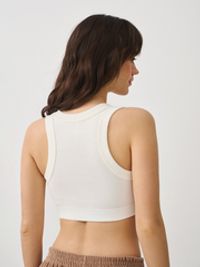 Топ укороченный "Сливочный круассанчик" женский