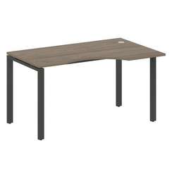 Metal System Стол криволинейный правый на П-образном м/к БП.СА-2 (R) Вяз Благородный/Металл Антрацит