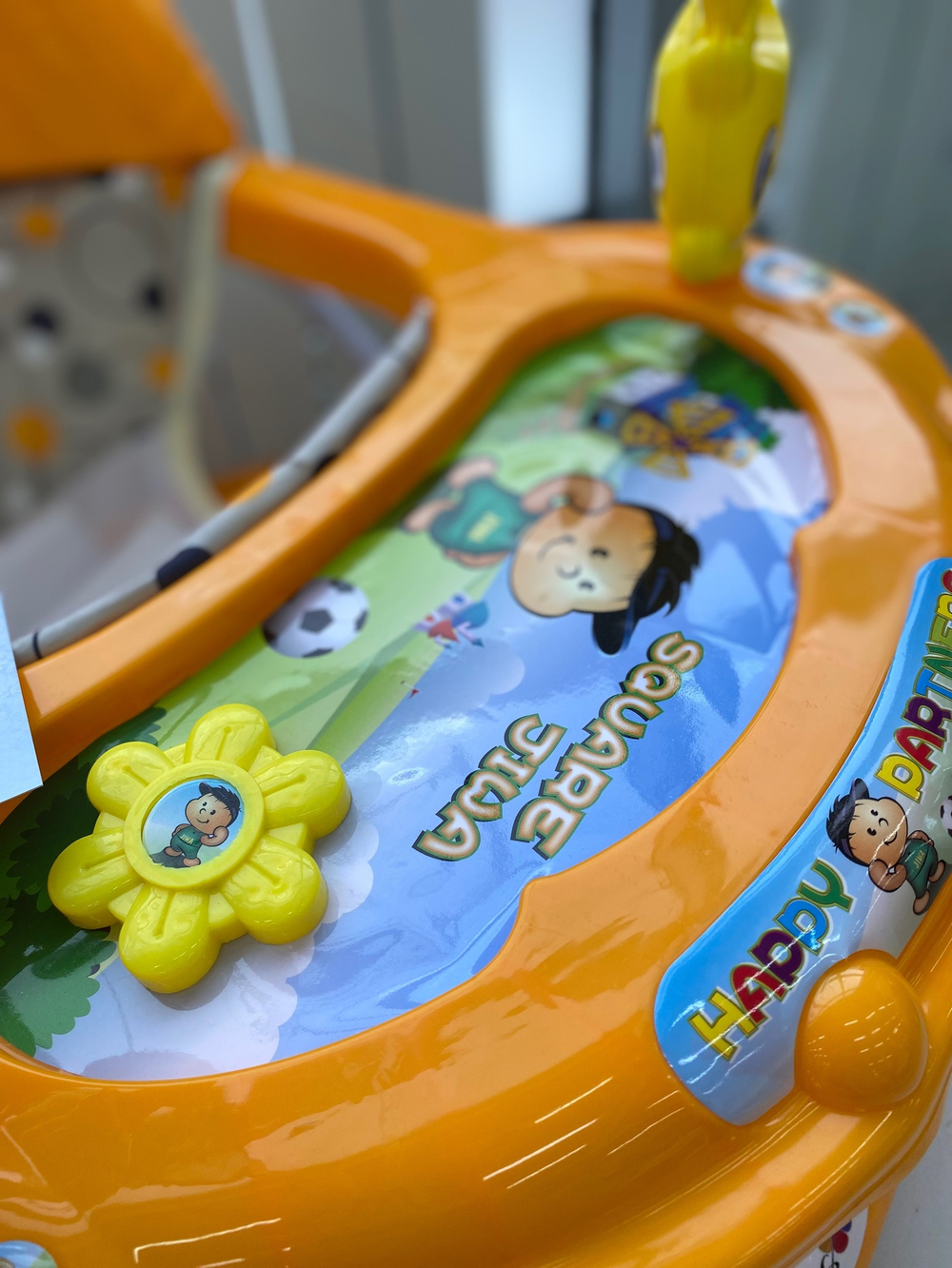 Ходунки "Солнышко С", 7 колес, муз. игрушки, колеса силикон (Alis) (оранжевый)