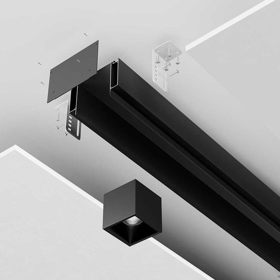 Профиль ниши скрытого монтажа для ГКЛ потолка Maytoni Technical ALM-11681-PL-B-2M