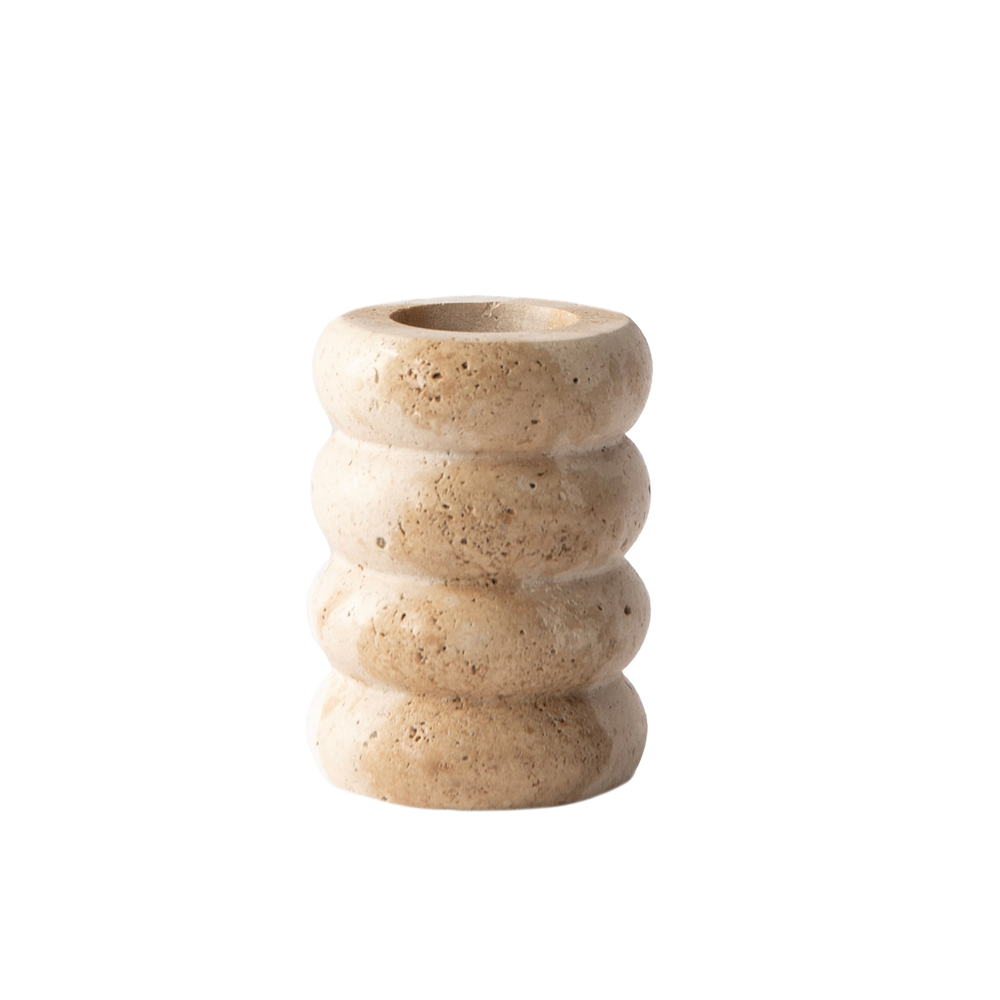 Подсвечник Tell Me More Travertine candle holder, L, травертин