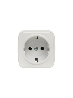 Розетка 1-м ОП Минск 16А IP20 с заземл. бел. Basic EKF EGR16-028-10