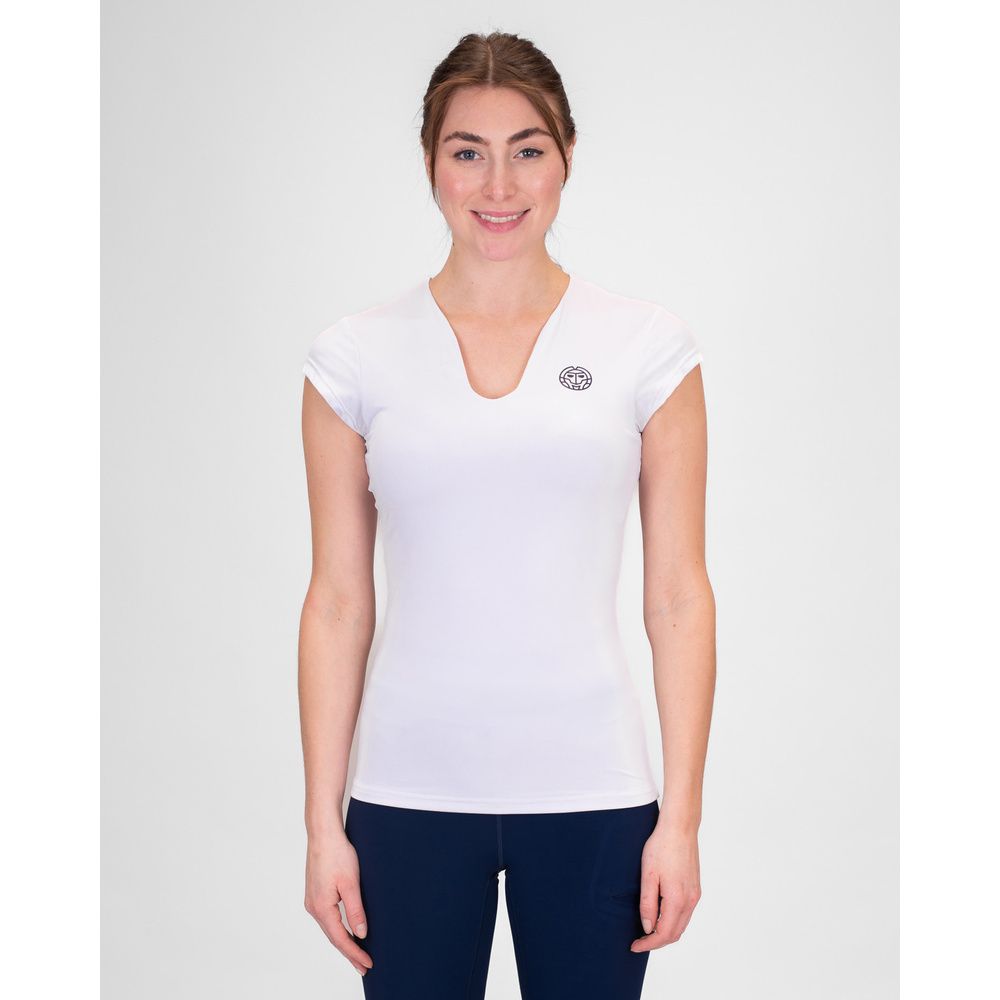 ОДЕЖДА ДЛЯ ТЕННИСА Женская, Футболка BIDI BADU CREW V NECK TEE .