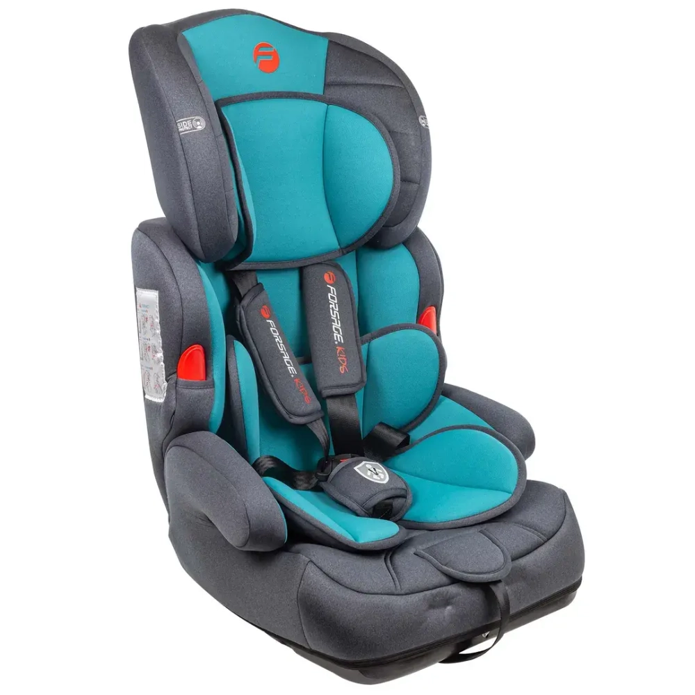 Кресло детское BAB001 Dark Gray/ Turquoise 9-36кг FORSAGE kids##KING BAB001 Turquoise