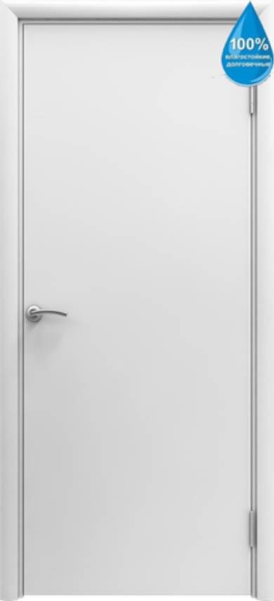 Двери пластиковые влагостойкие Аквадор цвет: Белый
