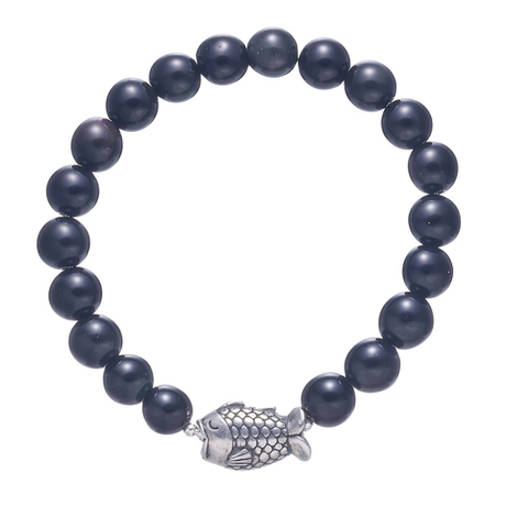 Браслет «Рыбы» из обсидиана