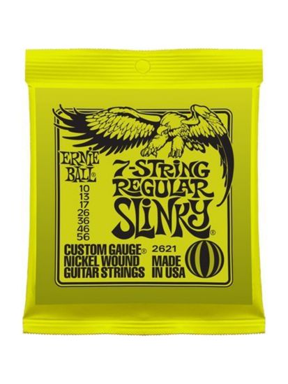 Струны для 7 струнной электрогитары 10-56 ERNIE BALL 2621 Nickel Wound Slinky Regular