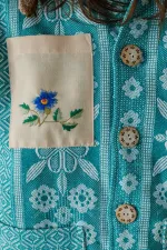 Куртка Soeurs с карманами из салфеток зеленая