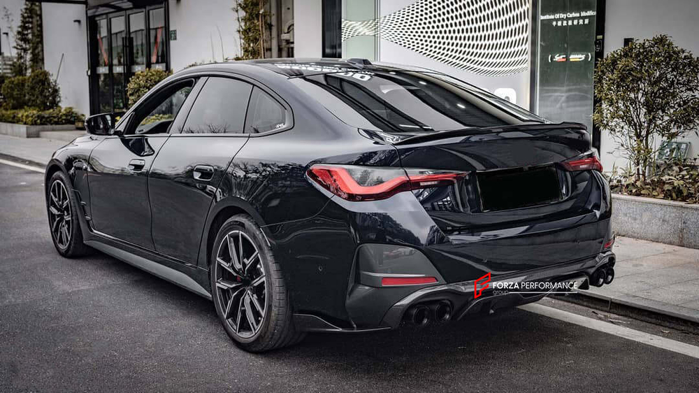 Карбоновый диффузор, спойлер, накладки на зеркала для BMW 4 серии G26 БМВ