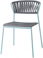 Стул плетеный Scab Design Lisa Filo, голубой, антрацит