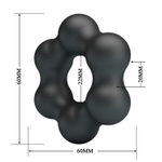 Черное эрекционное кольцо Clauzell