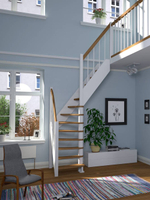 Лестница на второй этаж ЛС-91м+2 Правая под покраску