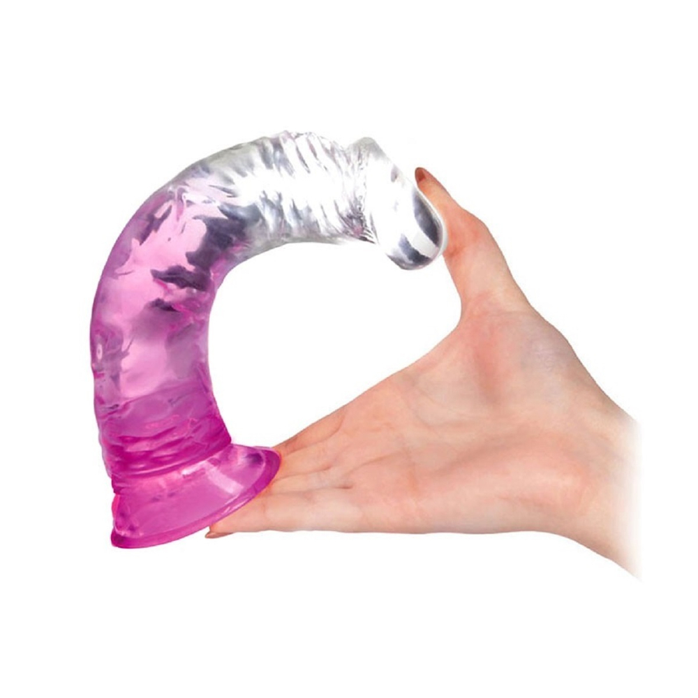 Фаллоимитатор реалистичный на присоске розовый 18 см