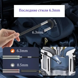 Поворотный эндоскоп 6.3 мм с Дисплеем /автомобильная камера /Бороскоп
