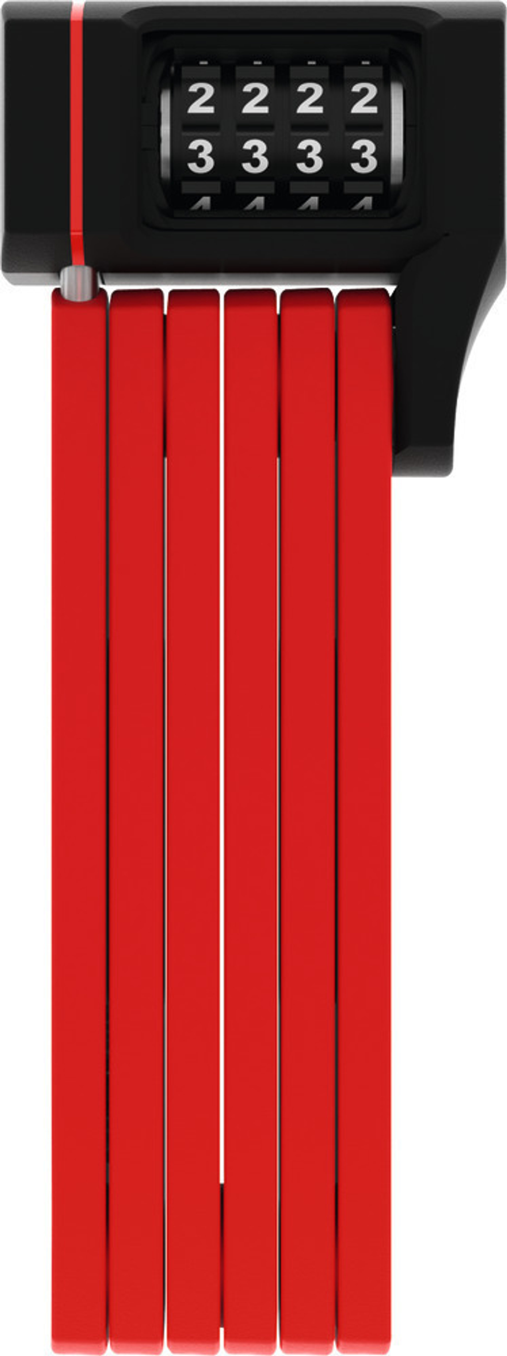 Замок вело складной, кодовый разр, Bordo uGrip 5700C/80см с кроншт, класс защиты 7/15, 830гр, красный ABUS