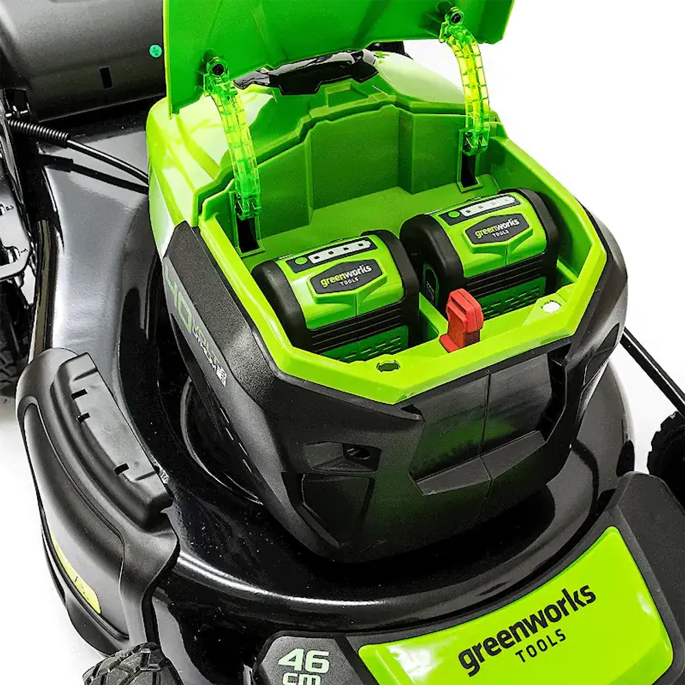 Газонокосилка аккумуляторная Greenworks GD40LM46SPK5 40В (1 x 5 Ач, ЗУ) нож 46 см, 2506807UG