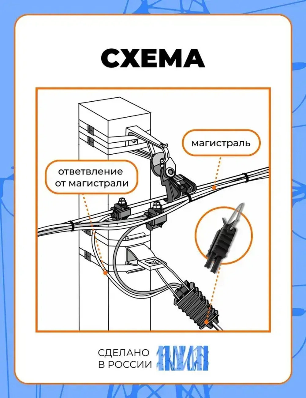 Зажим анкерный для СИП PA 25 (2х16-4х25) (Комплект 2шт)