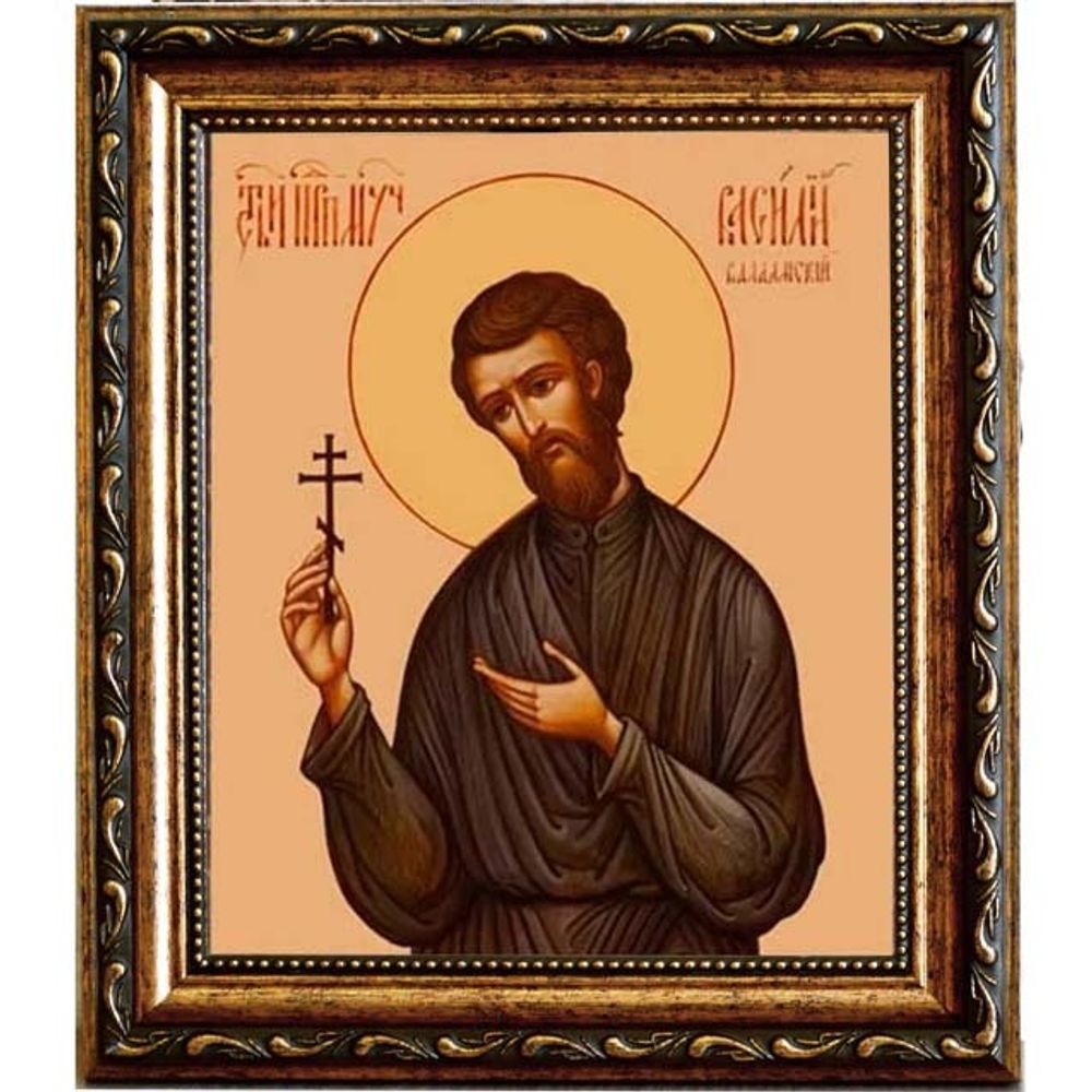 Василий Валаамский преподобномученик. Икона на холсте.