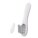 Силиконовый вибратор OVO (5 режимов) (Цвет: белый с фиолетовым)