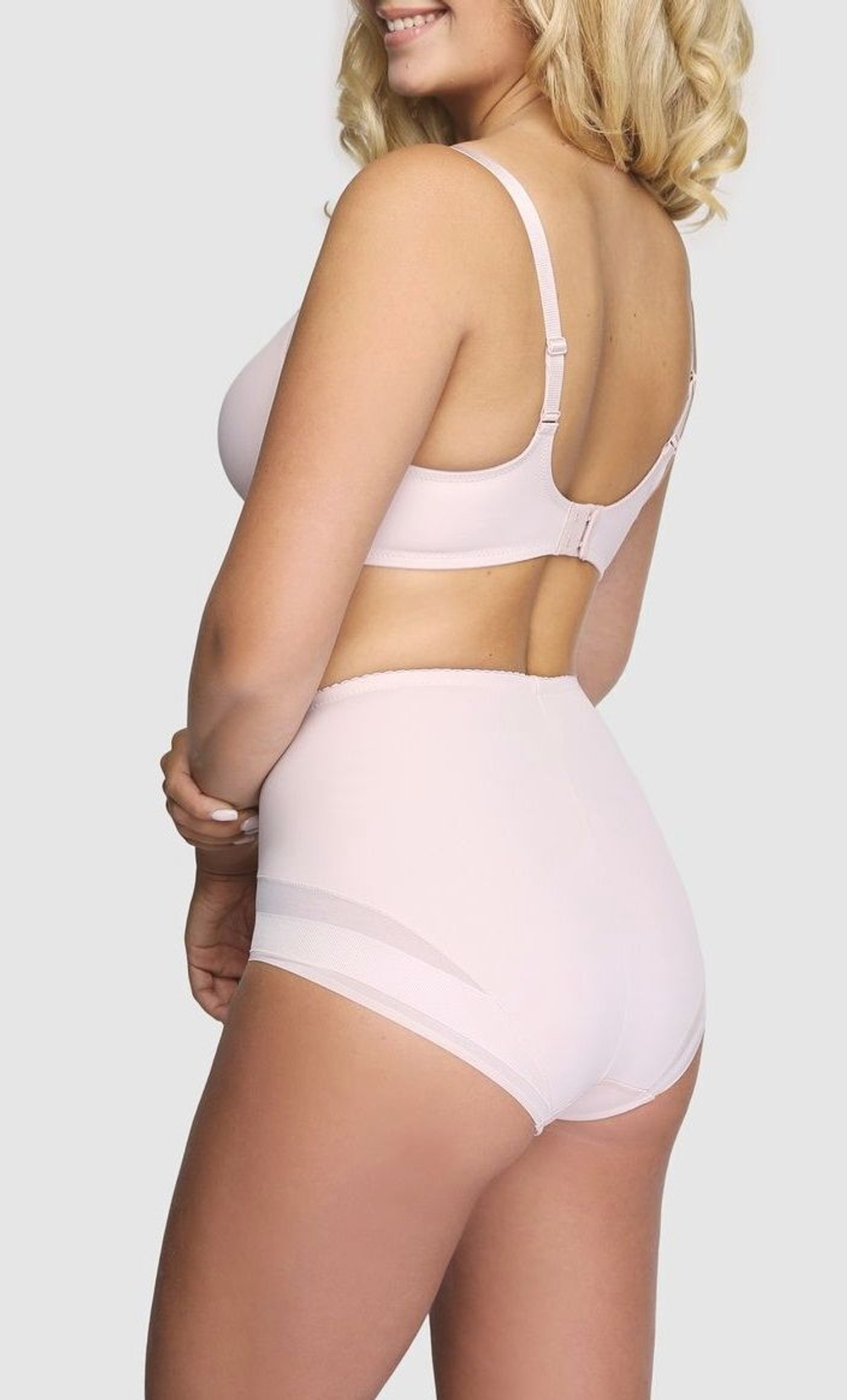 Трусики-макси с высокой линией талии (Размер: 60) (Цвет: пудровый)