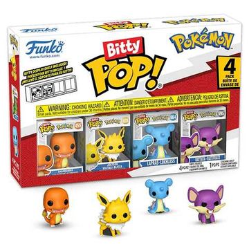 Набор Funko Bitty POP! Pokemon Charmander+Jolteon+Lapras+Rattata 4шт 81133