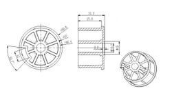 Гильза с цапфой для трубы 50мм (квадрат)