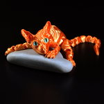 Подвижный рыжий кот Сфинкс, игрушка антистресс