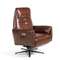 Кресло-реклайнер Angel Cerda 5056, коричневая кожа
