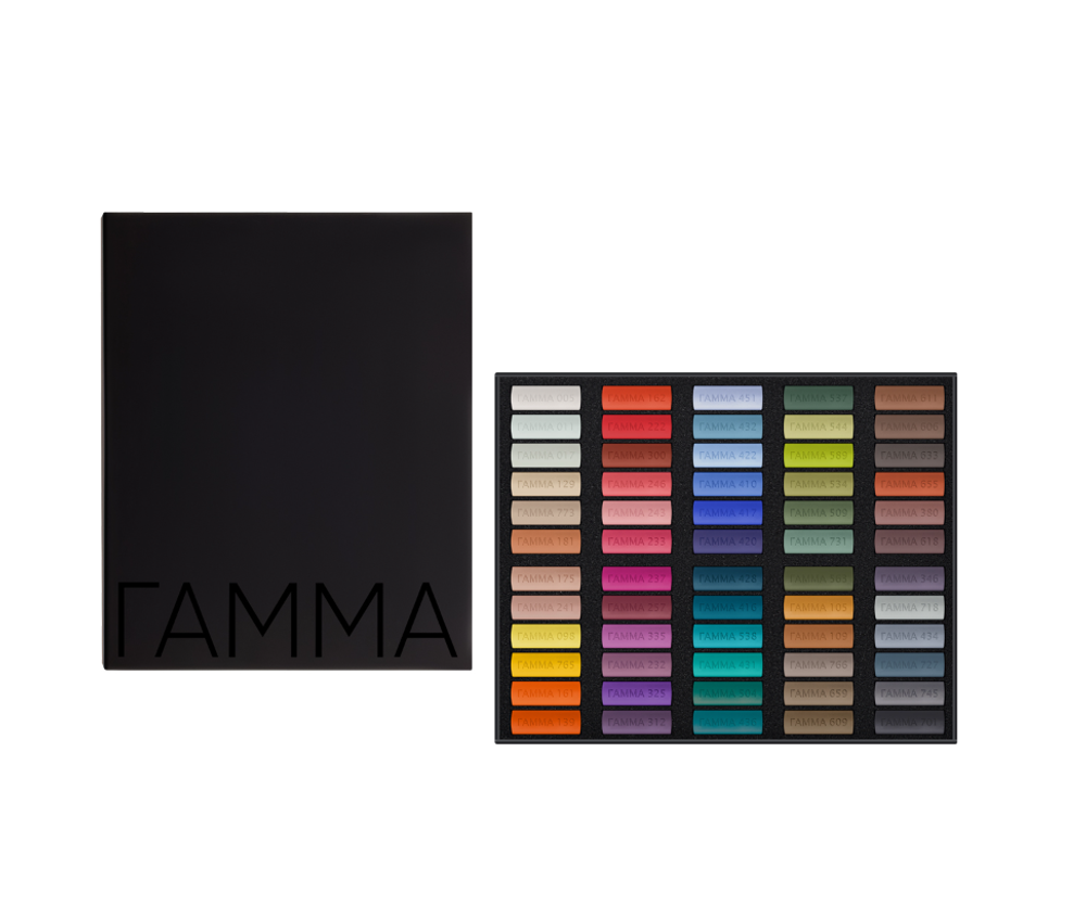 Пастель художественная Гамма, 60 цветов, картон.упак. 106202360